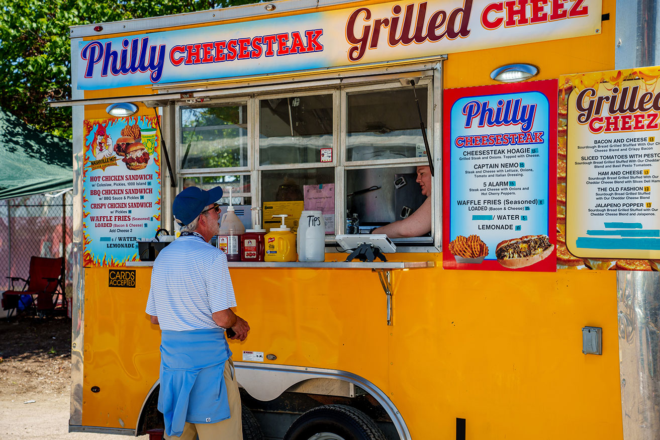 Food vendor at the Detroit GP with signage