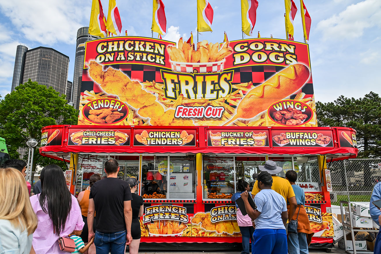 Food vendor at the Detroit GP