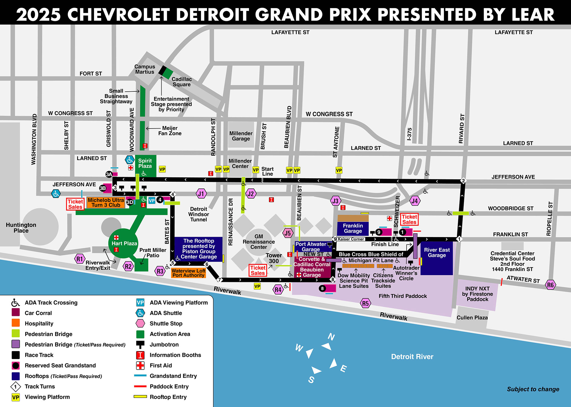 Grandstand Map