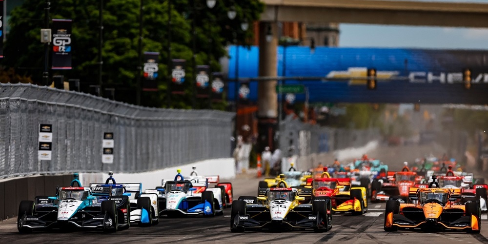 The Start of the 2025 Detroit Grand Prix