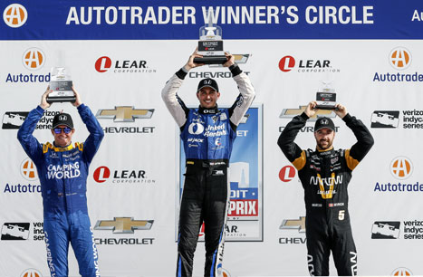 Rahal Runs Away with the First Dual in Detroit Race on Belle Isle