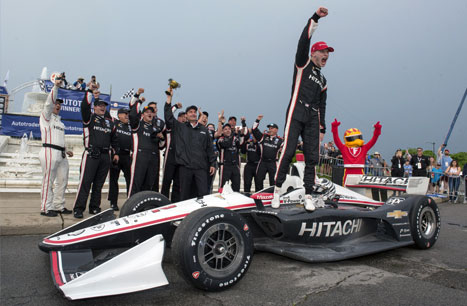Newgarden Overcomes the Weather and the Competition to Earn First Detroit Win